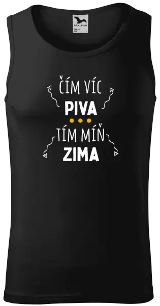 Pánské tílko Čím víc piva, tím míň zima
