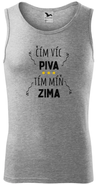 Pánské tílko Čím víc piva, tím míň zima