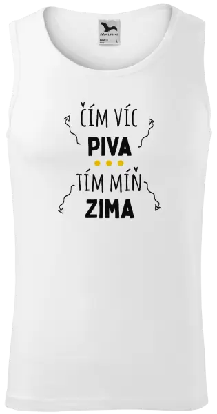 Pánské tílko Čím víc piva, tím míň zima