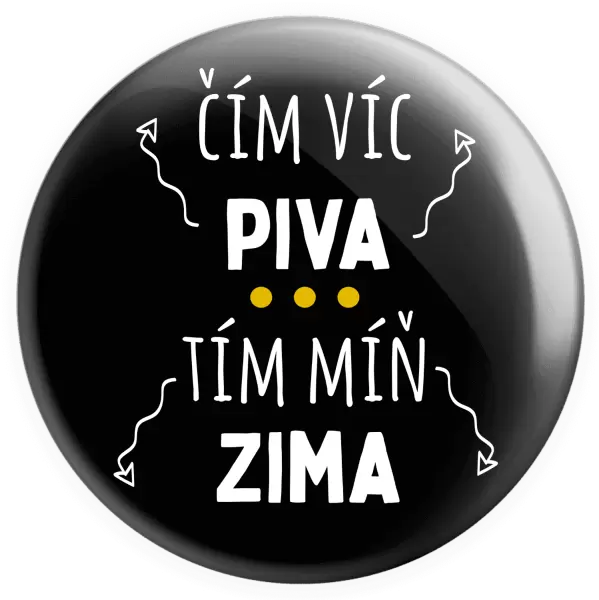 Placka Čím víc piva, tím míň zima
