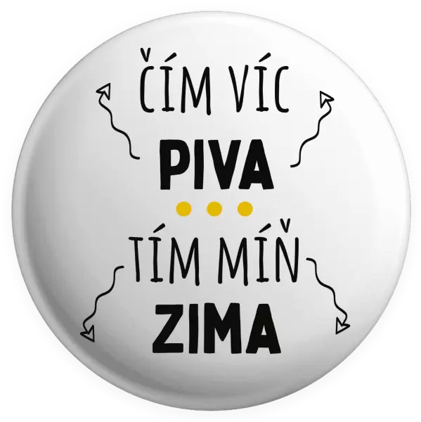 Placka Čím víc piva, tím míň zima