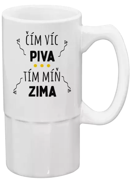 Půllitr Čím víc piva, tím míň zima