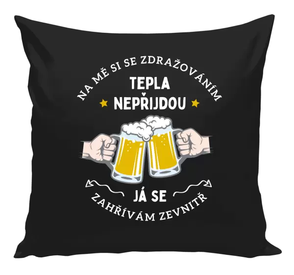 Polštář Zahřívám se zevnitř