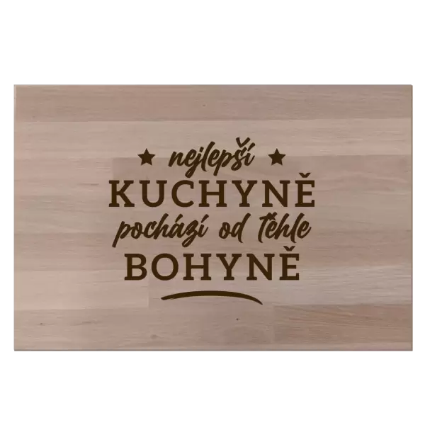 Bukové prkénko Nejlepší kuchyně je od téhle bohyně