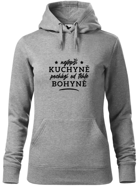 Dámská mikina Nejlepší kuchyně je od téhle bohyně