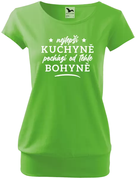 Dámské tričko Nejlepší kuchyně je od téhle bohyně