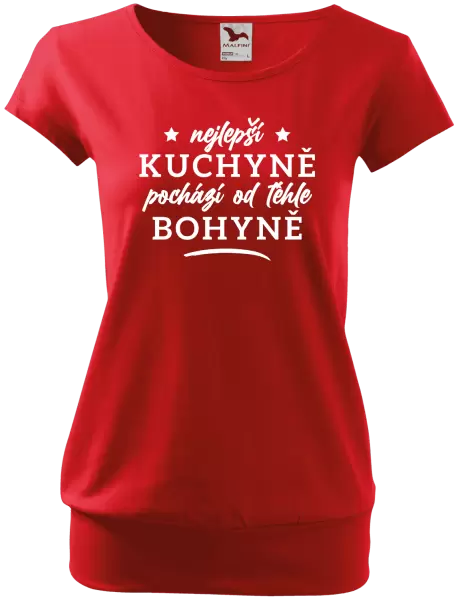 Dámské tričko Nejlepší kuchyně je od téhle bohyně