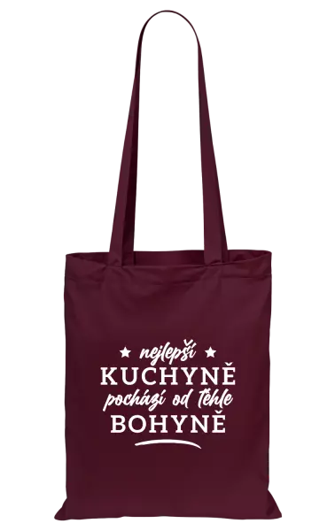 Látková taška Nejlepší kuchyně je od téhle bohyně