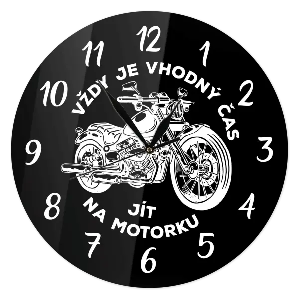 Hodiny Vždy je vhodný čas jít na motorku