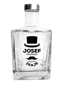 Skleněná láhev Jméno nestárne, on pouze zraje
