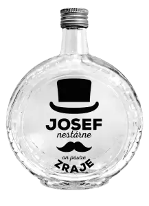 Skleněná láhev Jméno nestárne, on pouze zraje