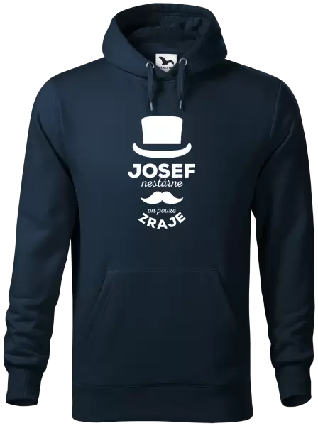 Pánská mikina Jméno nestárne, on pouze zraje