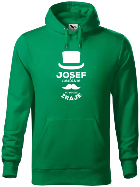 Pánská mikina Jméno nestárne, on pouze zraje