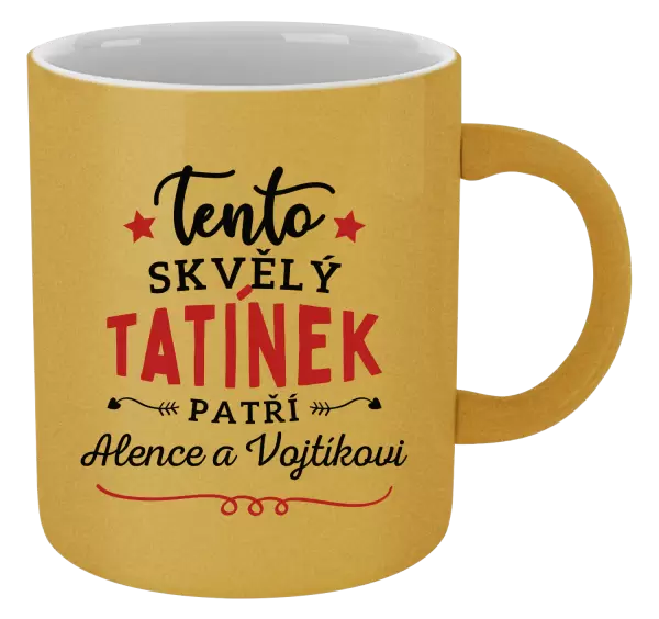 Metalický hrnek Tento skvělý tatínek patří