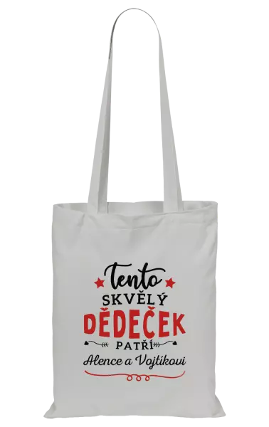 Látková taška Tento skvělý dědeček patří