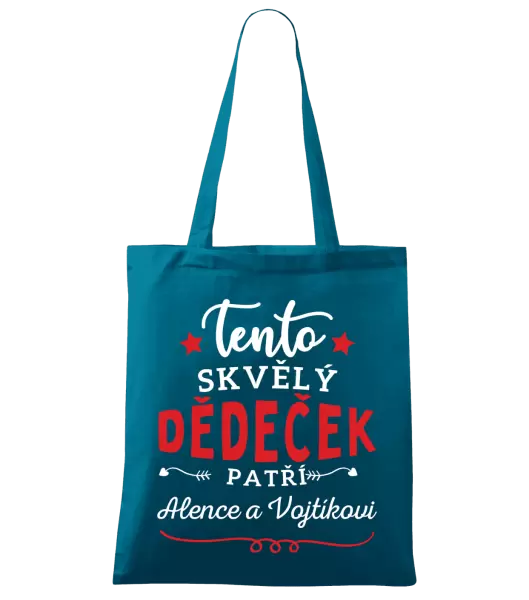 Látková taška Tento skvělý dědeček patří