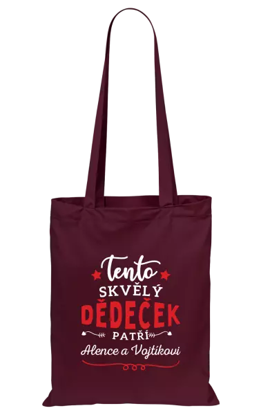 Látková taška Tento skvělý dědeček patří