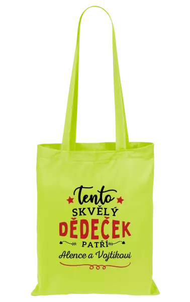 Látková taška Tento skvělý dědeček patří
