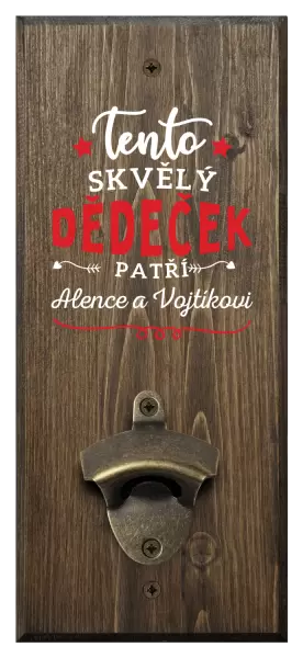 Nástěnný otvírák Tento skvělý dědeček patří