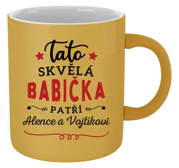 Metalický hrnek Tato skvělá babička patří