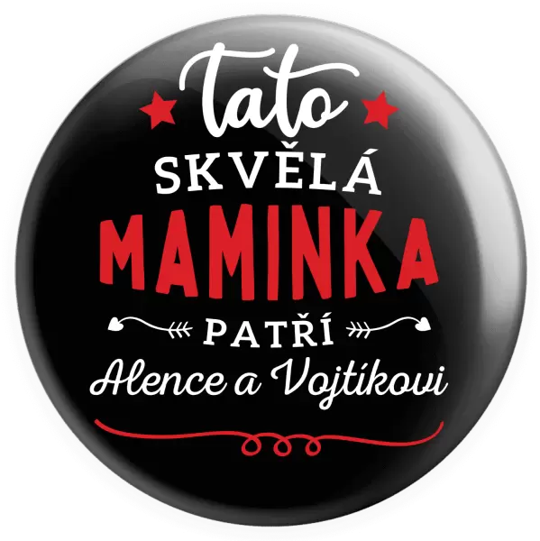 Placka Tato skvělá maminka patří 