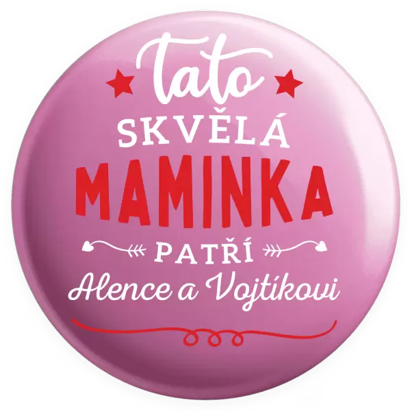 Placka Tato skvělá maminka patří