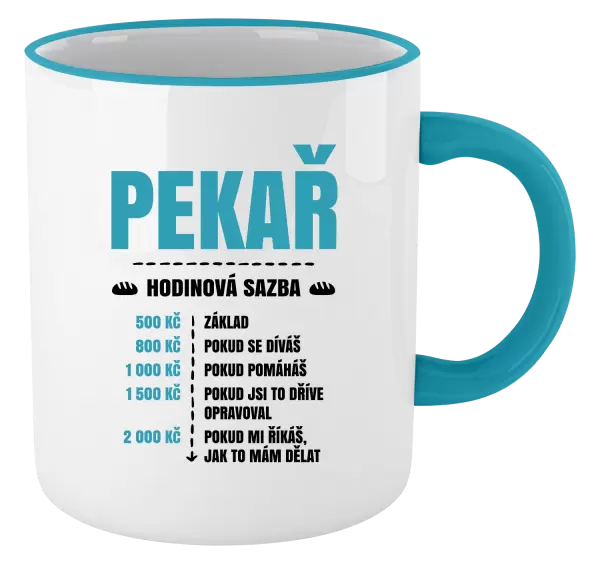 Hrnek Hodinová sazba - pekař