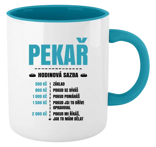 Hrnek Hodinová sazba - pekař