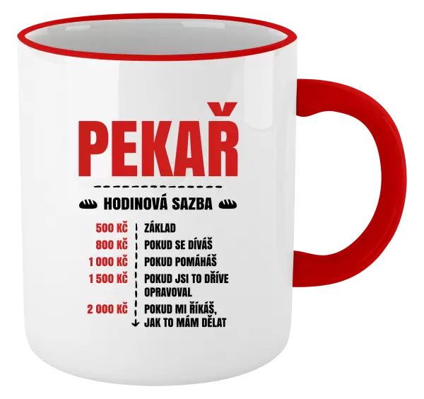 Hrnek Hodinová sazba - pekař