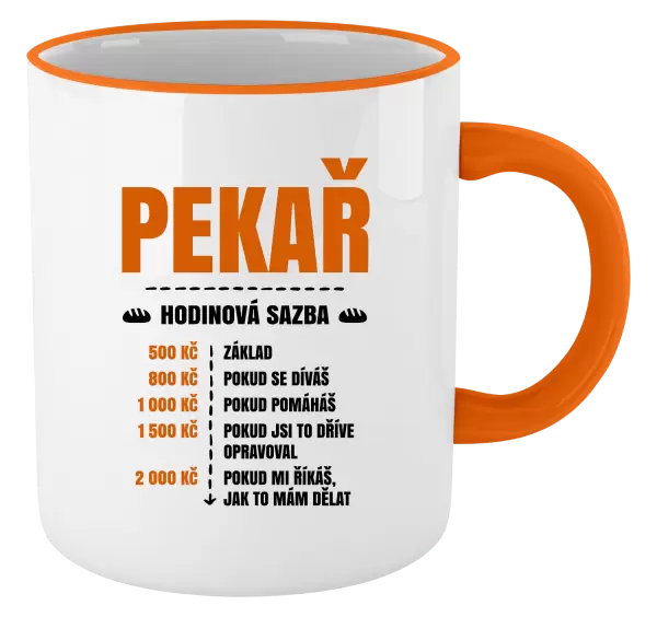 Hrnek Hodinová sazba - pekař
