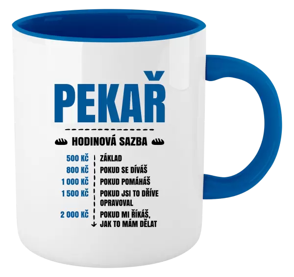 Hrnek Hodinová sazba - pekař