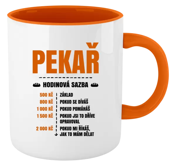 Hrnek Hodinová sazba - pekař