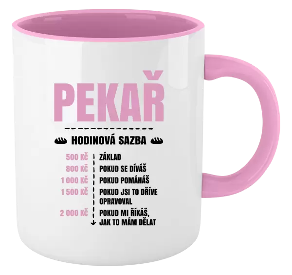 Hrnek Hodinová sazba - pekař