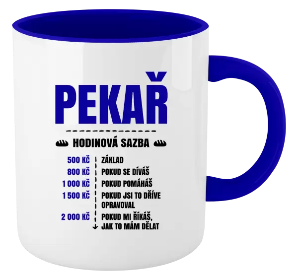 Hrnek Hodinová sazba - pekař