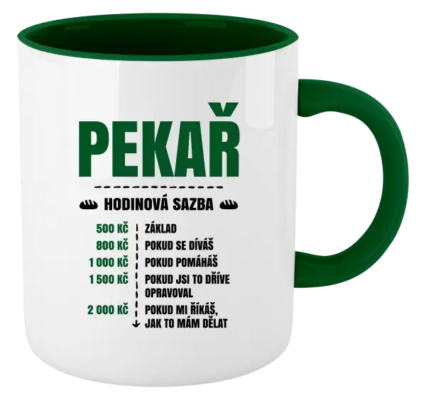 Hrnek Hodinová sazba - pekař
