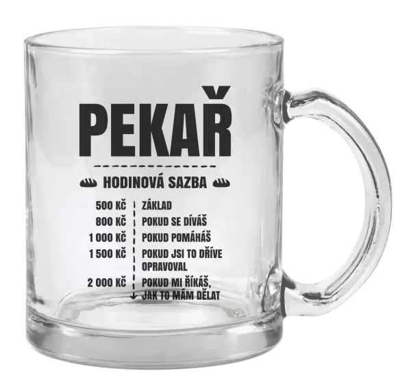 Hrnek Hodinová sazba - pekař