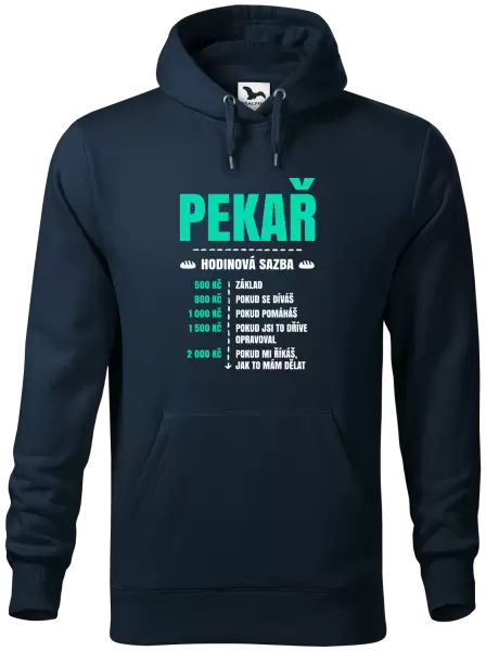 Pánská mikina Hodinová sazba - pekař