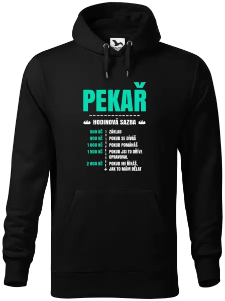 Pánská mikina Hodinová sazba - pekař