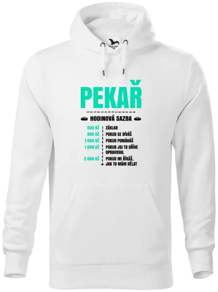 Pánská mikina Hodinová sazba - pekař