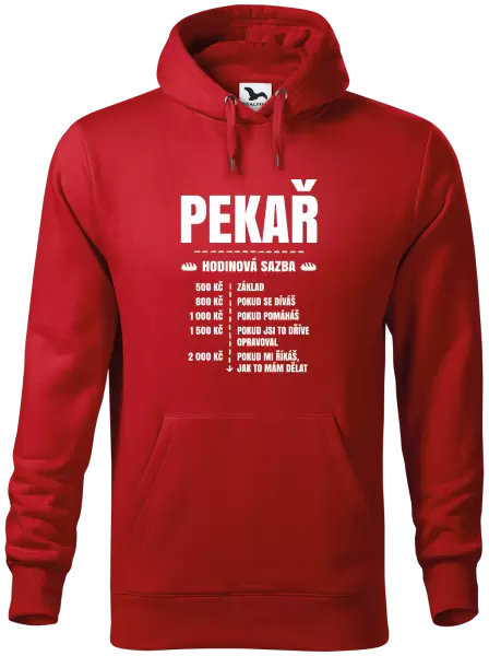 Pánská mikina Hodinová sazba - pekař