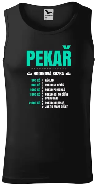 Pánské tílko Hodinová sazba - pekař
