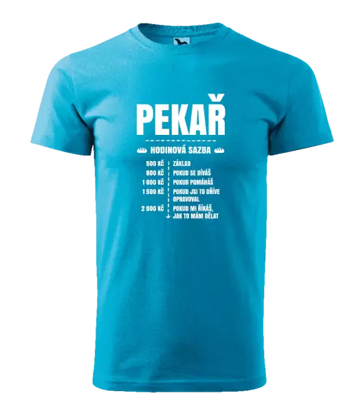 Pánské tričko Hodinová sazba - pekař