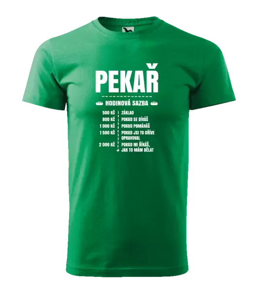 Pánské tričko Hodinová sazba - pekař