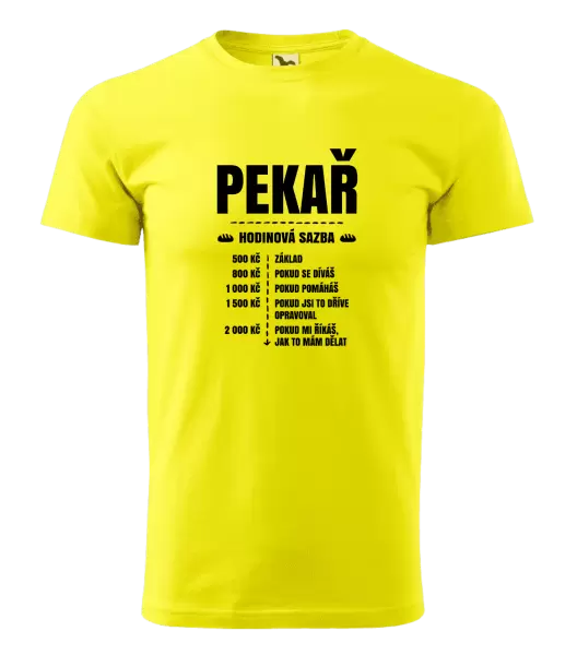 Pánské tričko Hodinová sazba - pekař