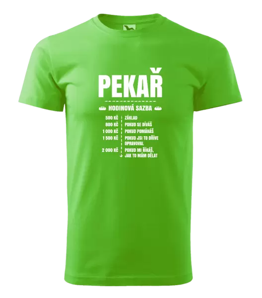 Pánské tričko Hodinová sazba - pekař