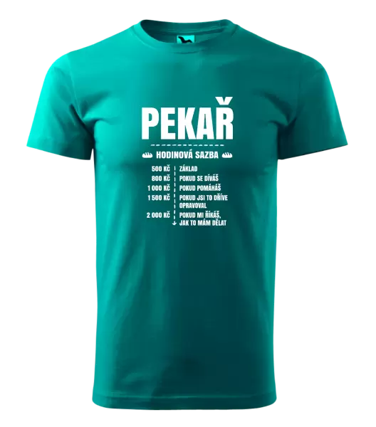 Pánské tričko Hodinová sazba - pekař