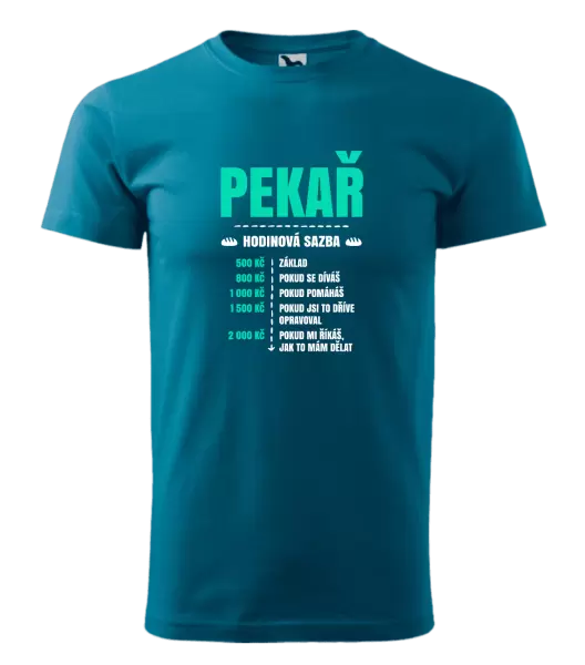 Pánské tričko Hodinová sazba - pekař