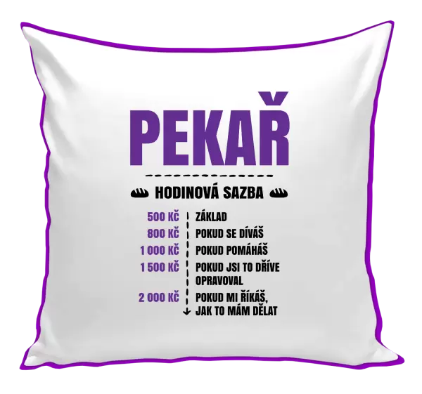 Polštář Hodinová sazba - pekař
