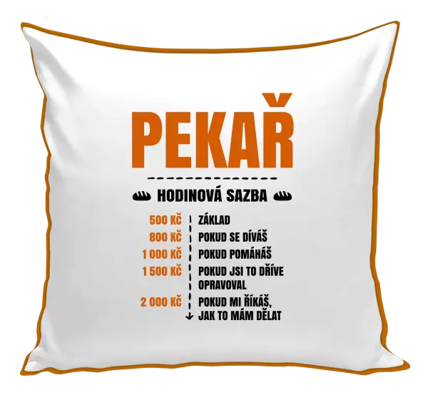 Polštář Hodinová sazba - pekař