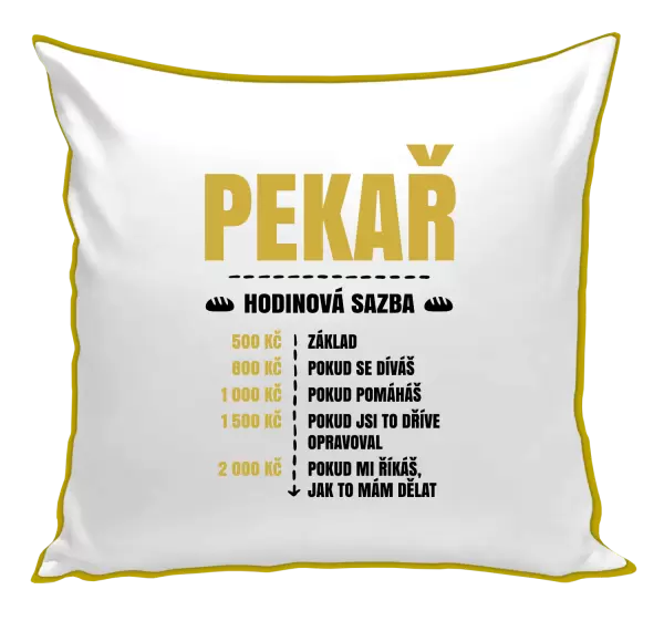 Polštář Hodinová sazba - pekař